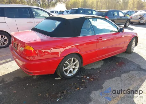 2002 BMW 325Ci из США, поврежденный, VIN WBABS33402JY59361